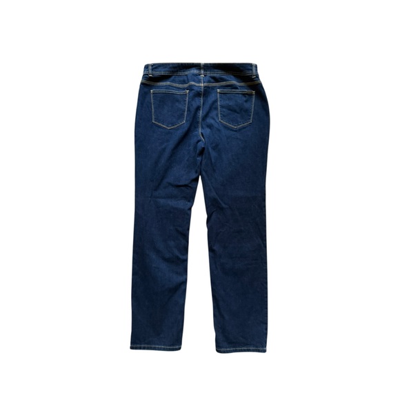 Chico's Dark Indigo Girlfriend Straight Leg Jeans Chico’s 2.5 Size 14 - Picture 4 of 16